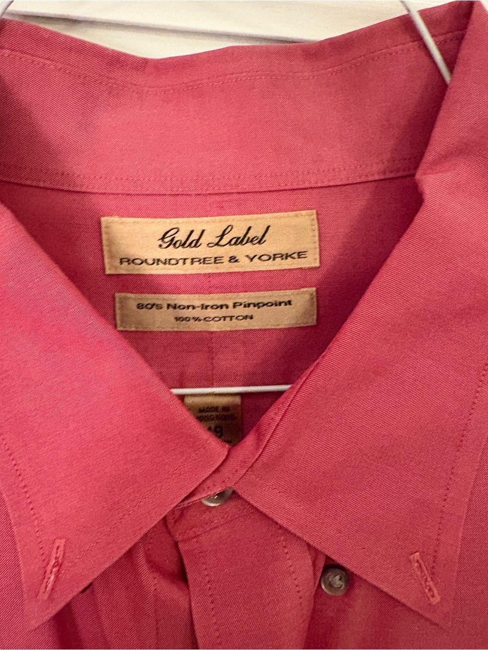 Roundtree & Yorke Gold Label Men's Red Dress Shirt